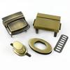2/4Pcs Meetee Metal Lock Buckle Handbag Purse Brass Buckles Closure Spring Locks Rotating Clasp DIY Leather Crafts Accessories