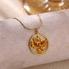 Vintage Enamel Dragonfly Bow Charm Star Moon Pendant Necklace Gold Color Dainty Ginkgo Leaf Choker For Women Boho Jewelry Gifts