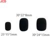 JCD 10pcs Mini Microphone Foam Covers Mic Protector Covers Replacement Headset Windshield Sponge Cover Microphone Cover For Mic