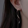 Women's Fashion Accessories Long Tassel Threader Earrings for Women Wave Shaped Simple Long Chain Earring Wedding Party Jewelry