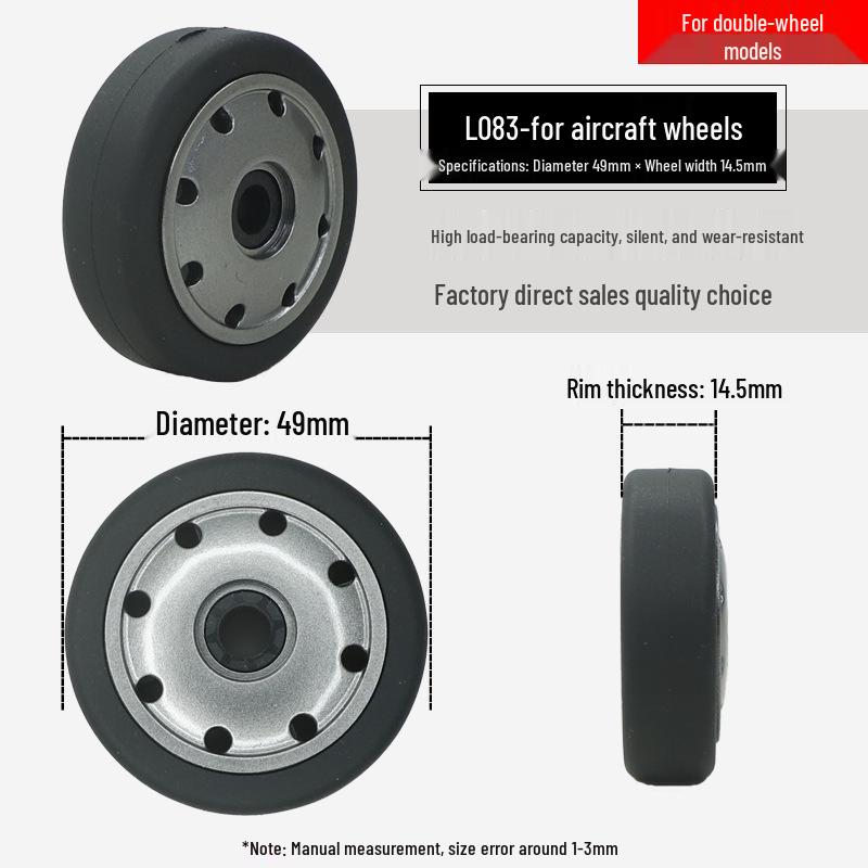 Universal Wheel Replacement for Luggage Suitcase: Leather Caster Rubber Roller Rim Repair Accessories