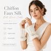 Ruched Pleated Detachable Cuffs Fingerless Gloves Nail Art Accessories Lace Fake Sleeves Cuffs Crystal Bow Chiffon Sleeves