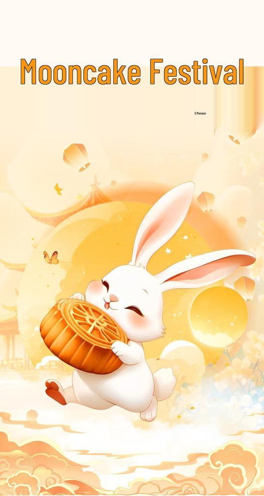 Mid-Autumn Festival Decorative Mooncake Stamp for Journals and Reunion Activities