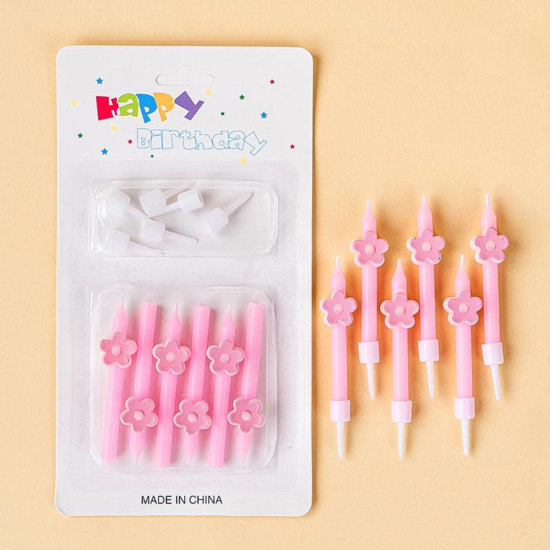 Kerzen Bunt 6 Stück/Packung Hochzeitsfeier Geburtstagstorte Kerzen Dekoration Partyzubehör für Kinder