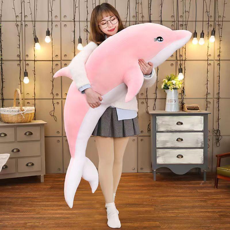 Dolphin Pillow Doll Bed Sleeping Girl Doll Child Gift Ocean World Plush Toy Large Doll