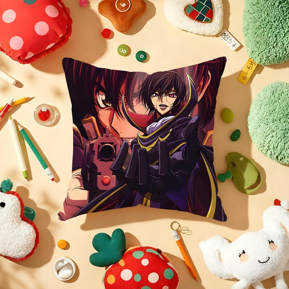 Code G-Geass Z-Zero Anime Cushion Cover Plush Fabric Soft Double-Sided Printed Sofa Warm Winter Home Gift Pillow Cover