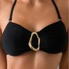 Swimsuit new sexy bikini solid color split swimsuit women