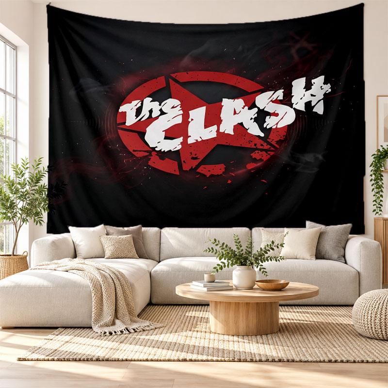 The Clash Wall Tapestry, Soft Fabric Wall Hanging, Decorative Backdrop For Bedroom Home Wall Art
