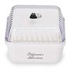 Chat Du Square EM Clear X Bottom Top Product 4627167 Café Lunch, White, Two-Tier, Tier 290ml, Tier 220ml, Code