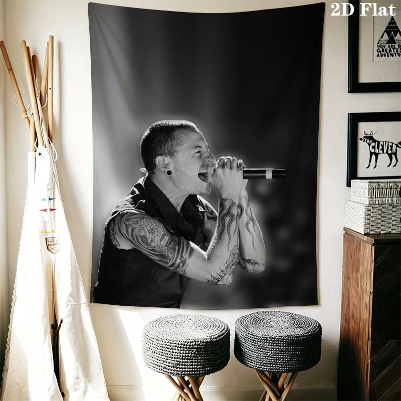 Linkin Park Wall Tapestry Aesthetic Wall Hanging Printed Fabric Blanket Decorative Tapestries for Bedroom Living Room Home Decor