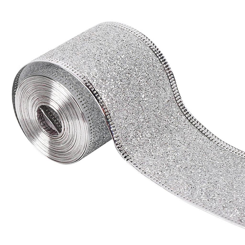 2inch x 90 Yards Christmas Wired Edge Ribbon Versatile DIY Xmas Decoration Elegant for Gift Wrapping Lightweight Accessories