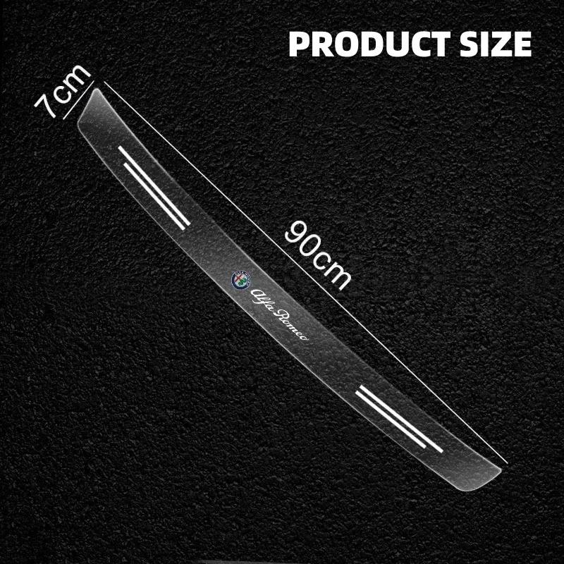 RUAJC1 Car Door Sill Bumper Protector Transparent Stickers Styling For Alfa Romeo 156 159 147 4C 8C 166 Giulia Giulietta Mito Stelvio