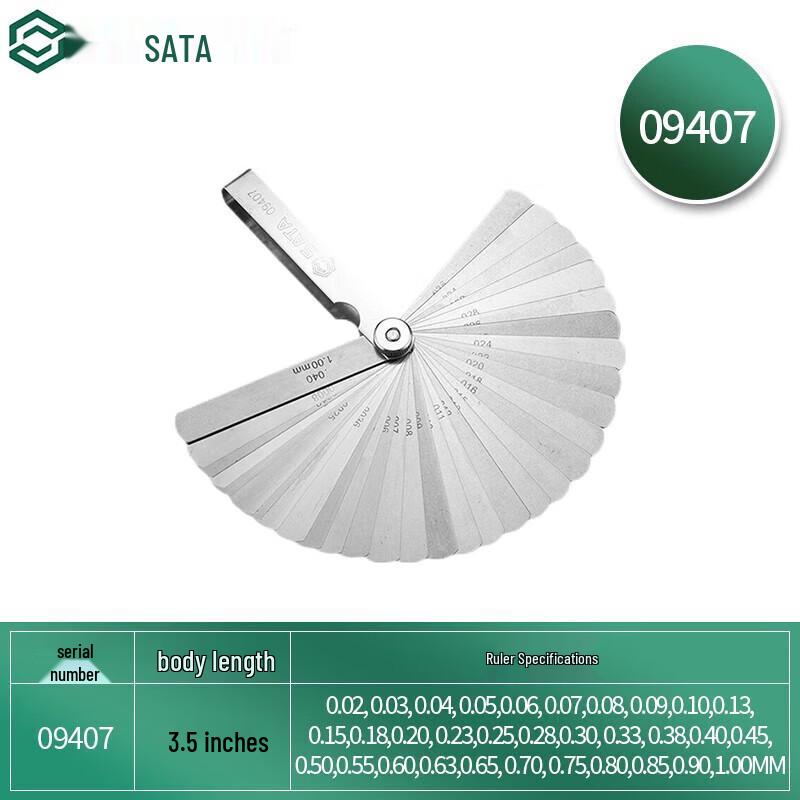 SATA 32-Piece Imperial/Metric Feeler Gauge Set
