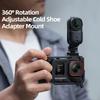 ABS Camera Bracket Holder for Action Cameras Offering Secure Cold Shoe Base Enhances Stability During Recording