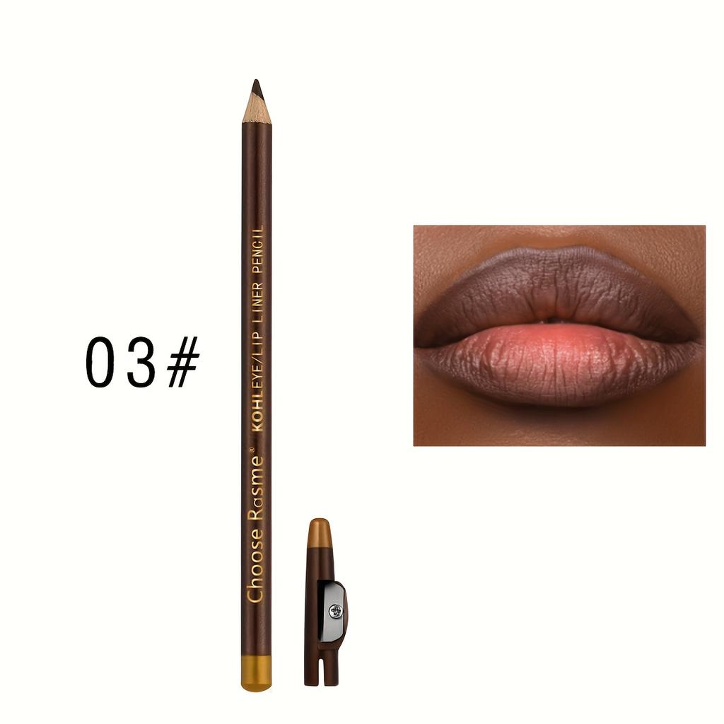12pcs Eyebrow Pencil Eyeliner lip pencil Natural makeup Long-lasting Black dark coffee light coffee with pencil sharpener