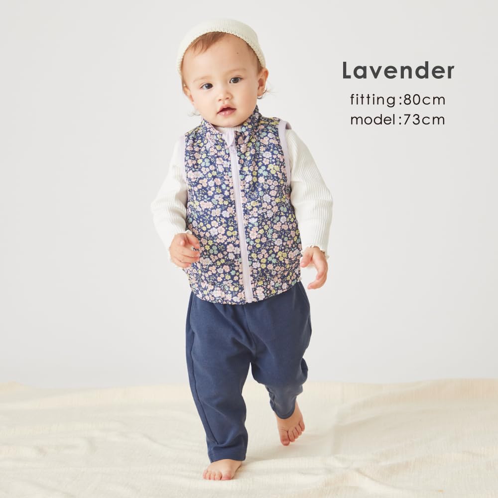 Vest for Reversible Open Fall Winter Going To Going To Kids Ever Closet [ever Closet] Kids, Girls, Boys, Fall/winter, Down, 120% Lavender, Batting,