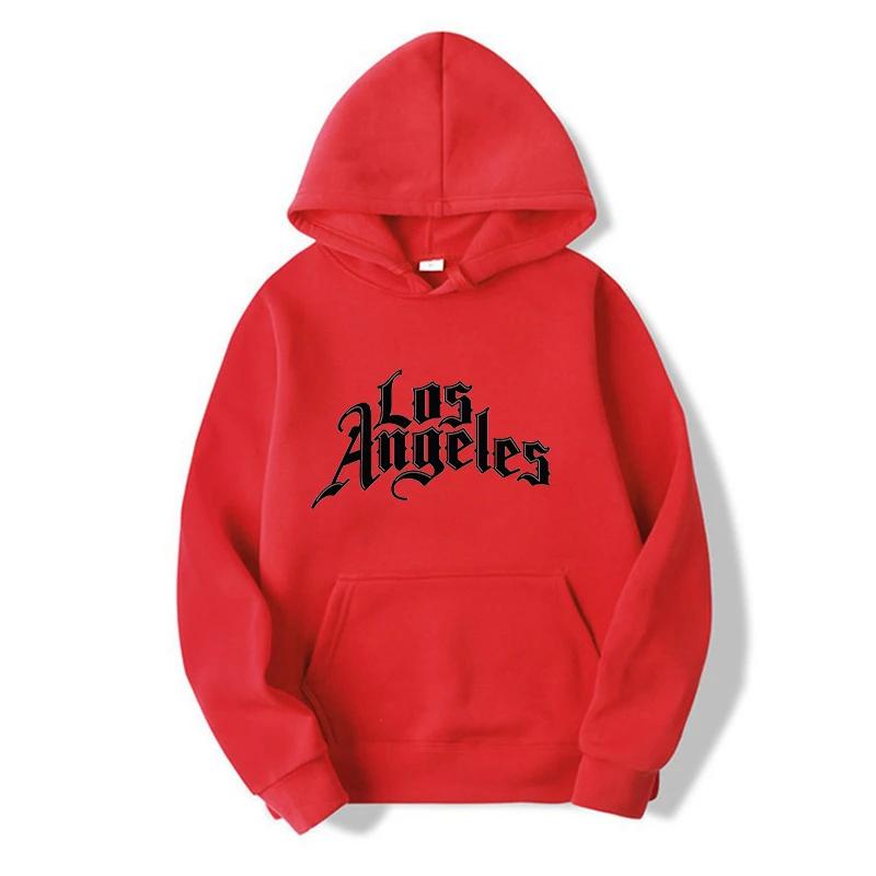 Los Angeles Druck Sweatshirts Männer Lose Hip Hop Stil Hoodies Hohe Qualität Frühling Herbst Casual Mit Kapuze Pullover Tops