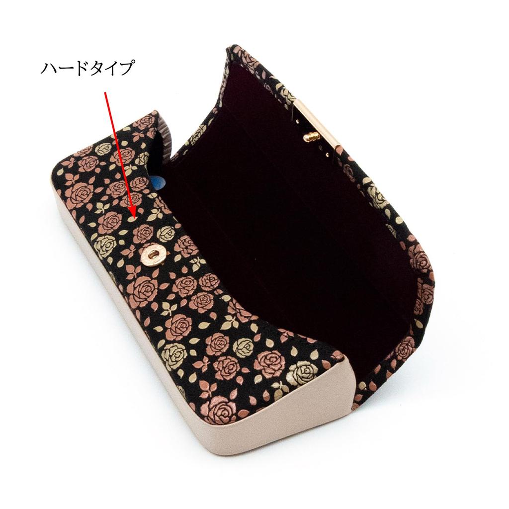 Indenya Inden Eyeglass Case Kaguwa Rose Lacquer Deerskin Traditional Craft Japan