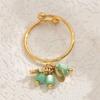 Geometric Wind Women's Ring Personalized Inlaid Rice Bead Design Star Moon Open Ring Versatile Index Finger Ring
