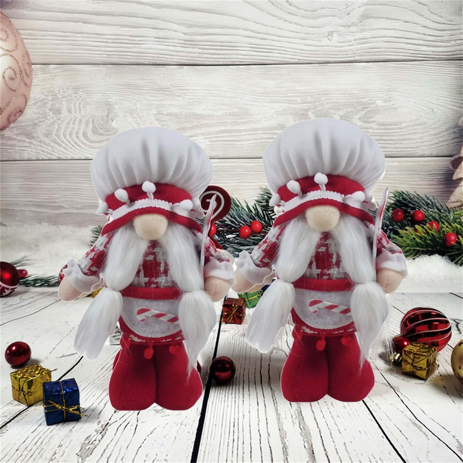 

Christmas Standing Chef Faceless Old Man Doll Decoration Ornaments Party Party Decorations One Size