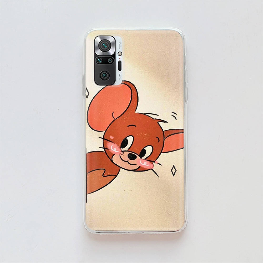 Transparente Hülle für Samsung A04 A14 A23 A34 A54 M23 M33 M52 M53 Realme Narzo 50 50I 50a Prime C35 C55 C30S 10 9 Pro T-95 Niedliche Tom Jerry Katze