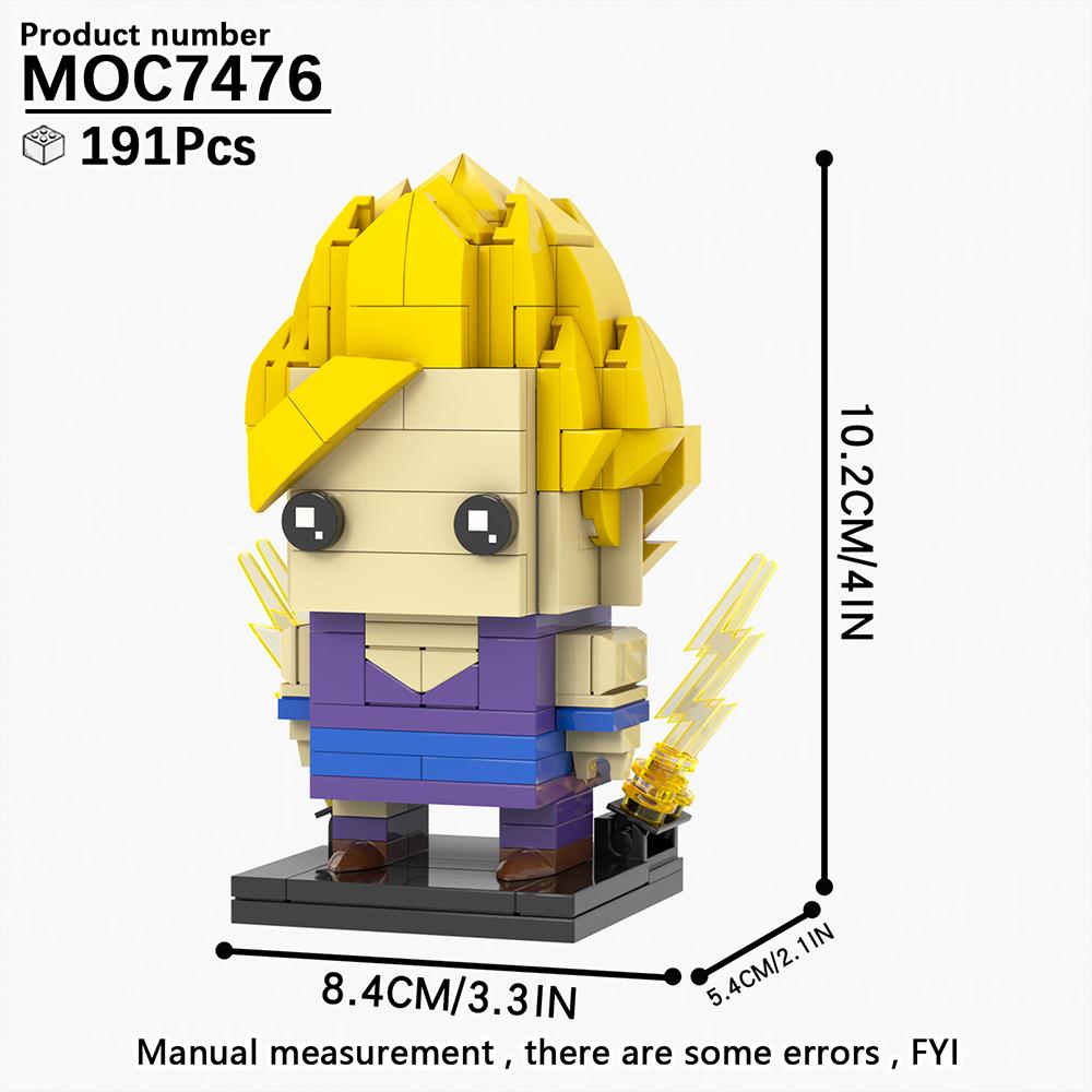 MOOXI Anime Series MOC Bricks BrickHeaded Figure Loong DIY Adult Building Blocks Set Model Kids Education Toys For Children Gift