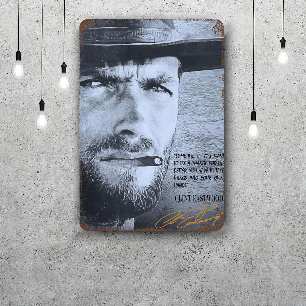Clint Eastwood Metal Signs wall decor Vintage Tin Signs Captain Metal Poster Decor for Bar Pub Club Wall Decoration