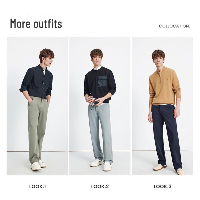 Navigare Men's Straight Fit Casual Cotton Pants