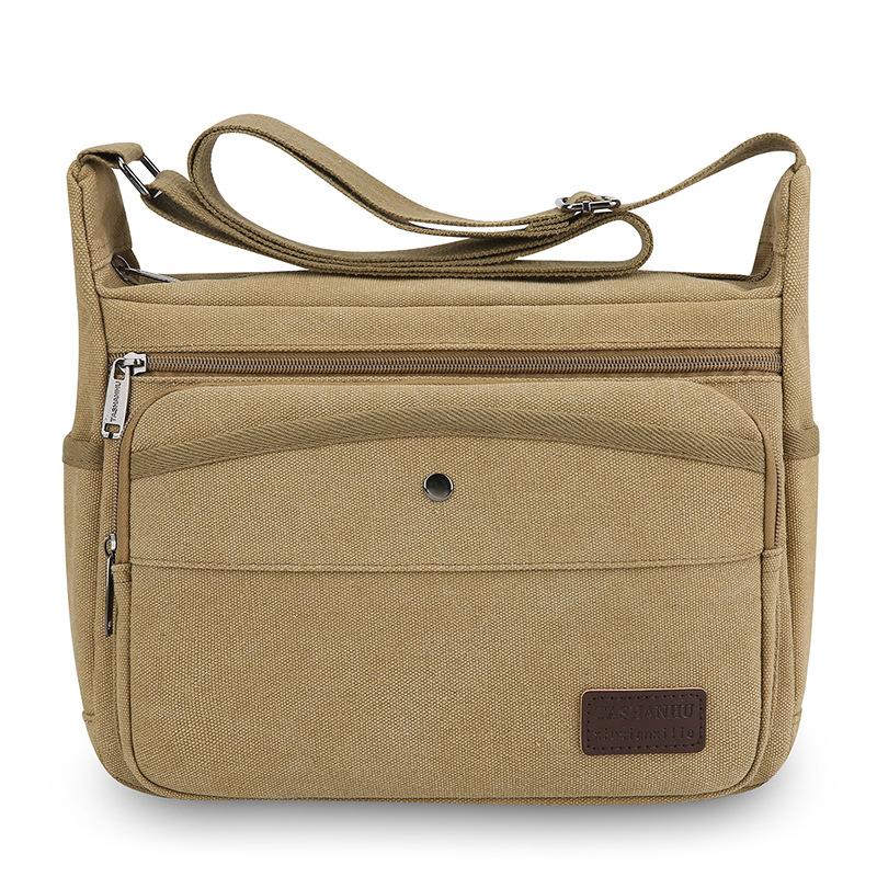 Men's Canvas Crossbody Bag - Durable Casual Shoulder Bag for Daily/Commute (4 Color Options)