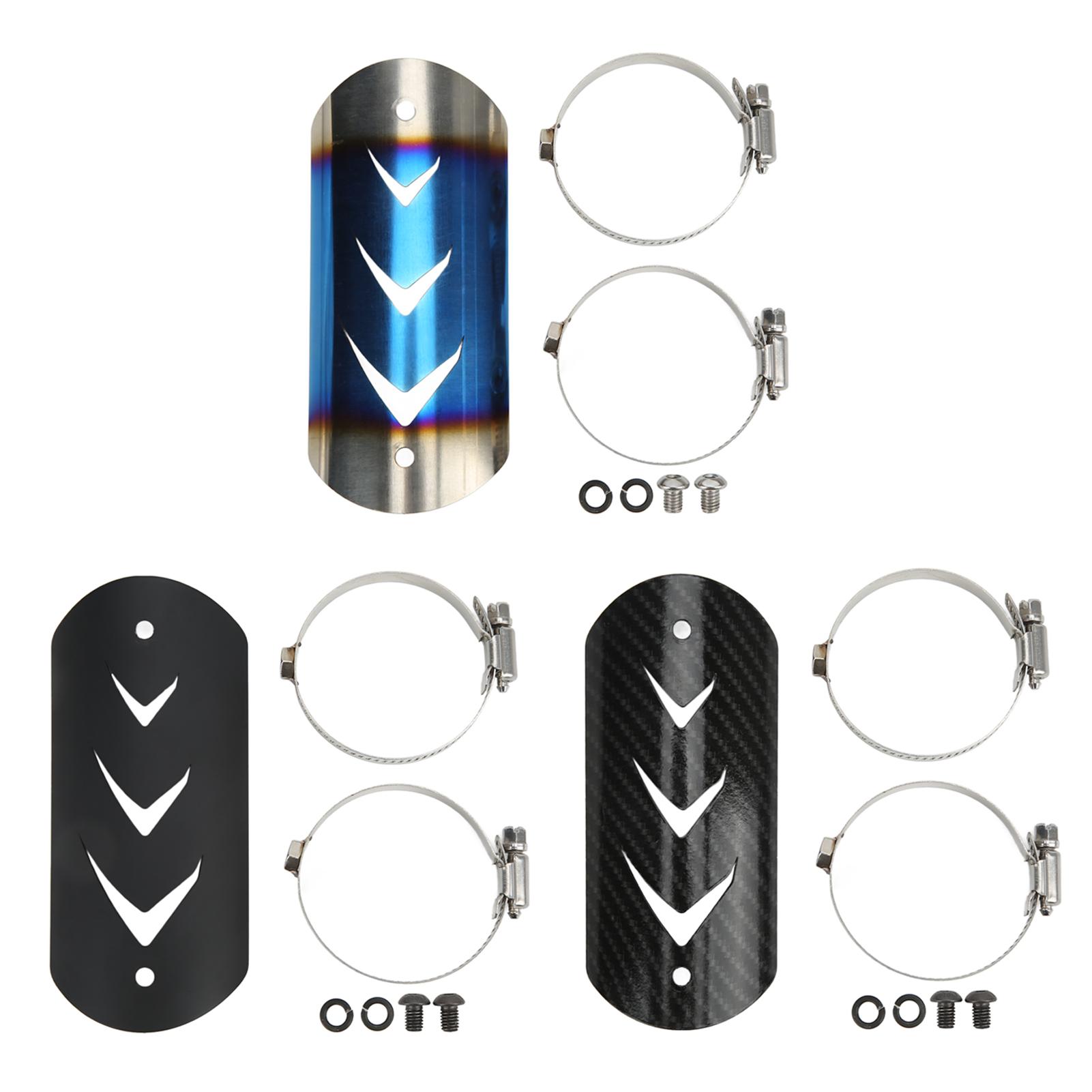 

Защитный кожух выхлопной трубы из нержавеющей стали, универсальный теплозащитный экран для мотоцикла