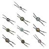 Mens Adjustable Leather Cord Bolo Tie with Enamel Metal Badge Pendant Western Rodeos Outfit Shirt Chain Necktie Necklace