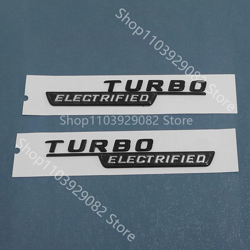 Chrome Black Fender Badges TURBO ELECTRIFIDE for Mercedes Benz W206 C43 C43s C53 C53s C63 C63s AMG Both Sides Emblems