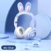 KE-01 Wireless Earbud Bluetooth-compatible 5.0 Support SD-Card RGB Light Lovely Rabbit Ear Foldable Headset for Gift