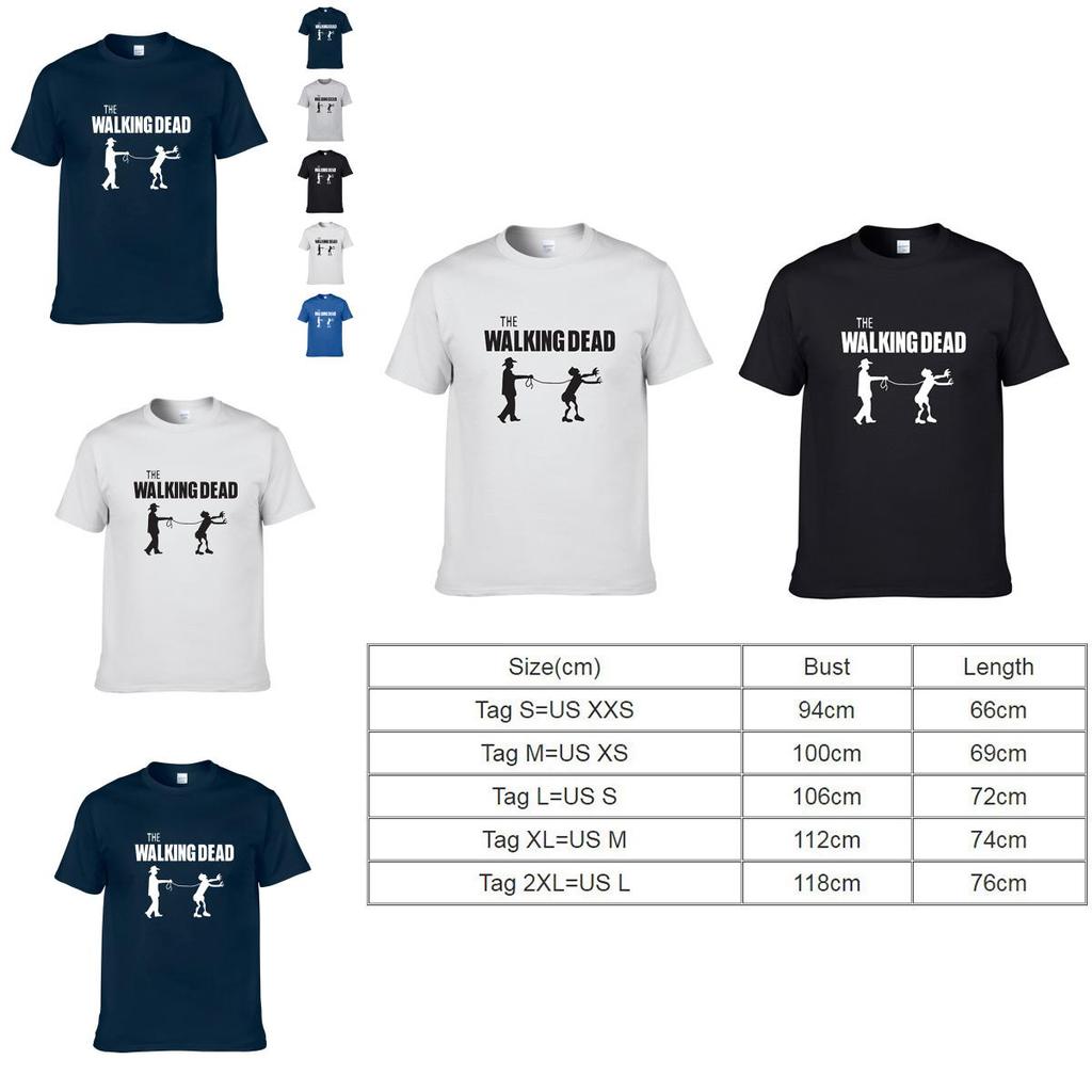 Quality The Walking Dead Men Short Sleeve Cotton Casual T-shirt For All Seasons**