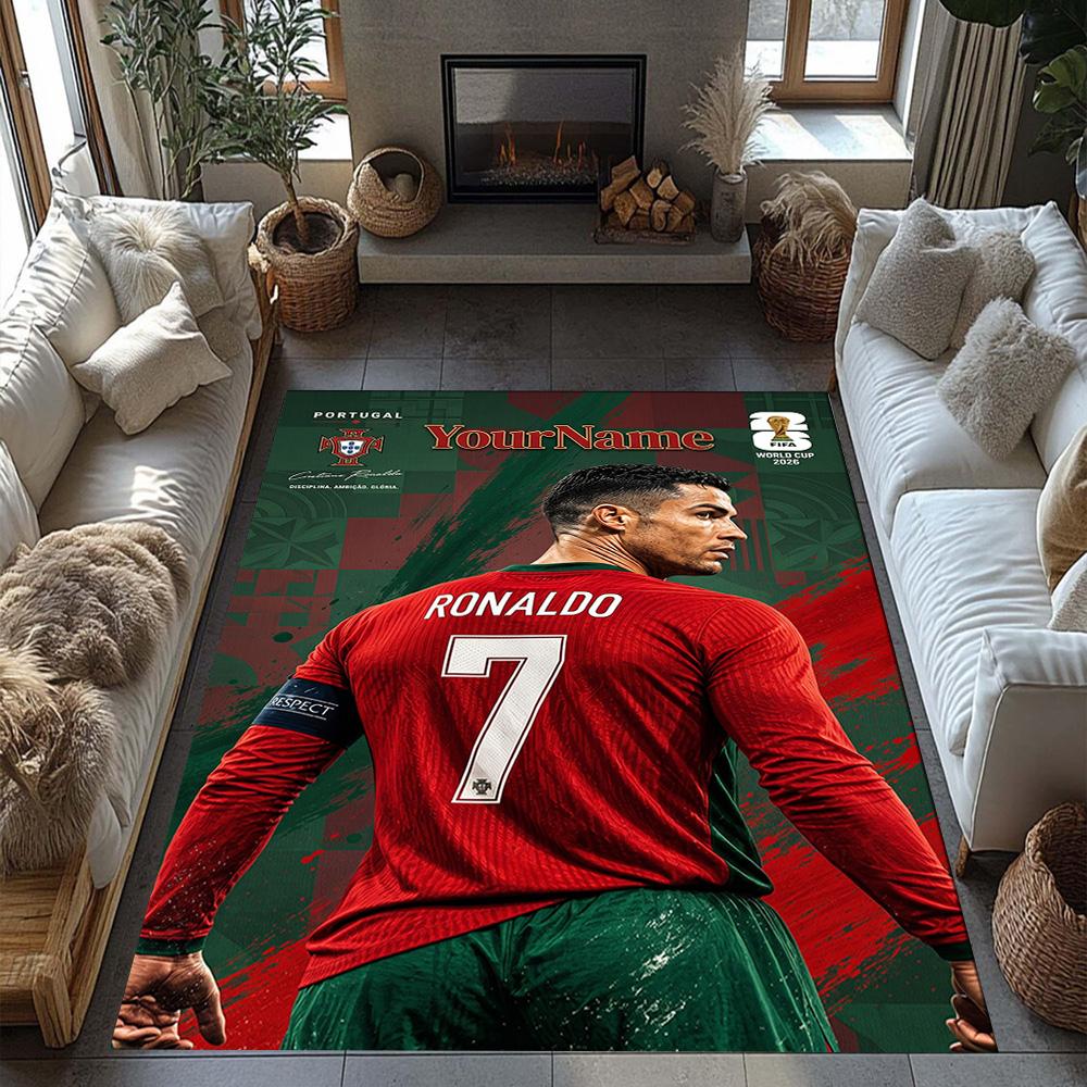 Cristiano Ronaldo 5 Customized Name Carpet Design for Dining Room Decorate Room Kitchen Living Rooms Antislip Carpet Office Home Decor