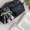 Ribbon Pearl Lace Bow Bag Accessories DIY Bag Charm Pendant Fashion Key Chains  Mobile Phone Chain