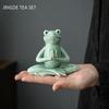 Creative Ceramics Tea Pet Ornaments Zen Frog Statue Tea Figurine Decoration Home Desktop Decore Crafts Tea Set Accessories