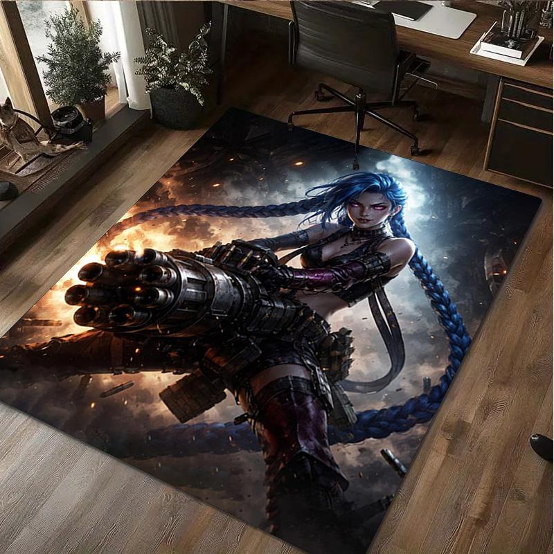 Jinx Fantasy Warrior Home carpet Office Decorative Carpet For Living Room Bedroom Door Mat Floor Rug Computer Chair Area Rug