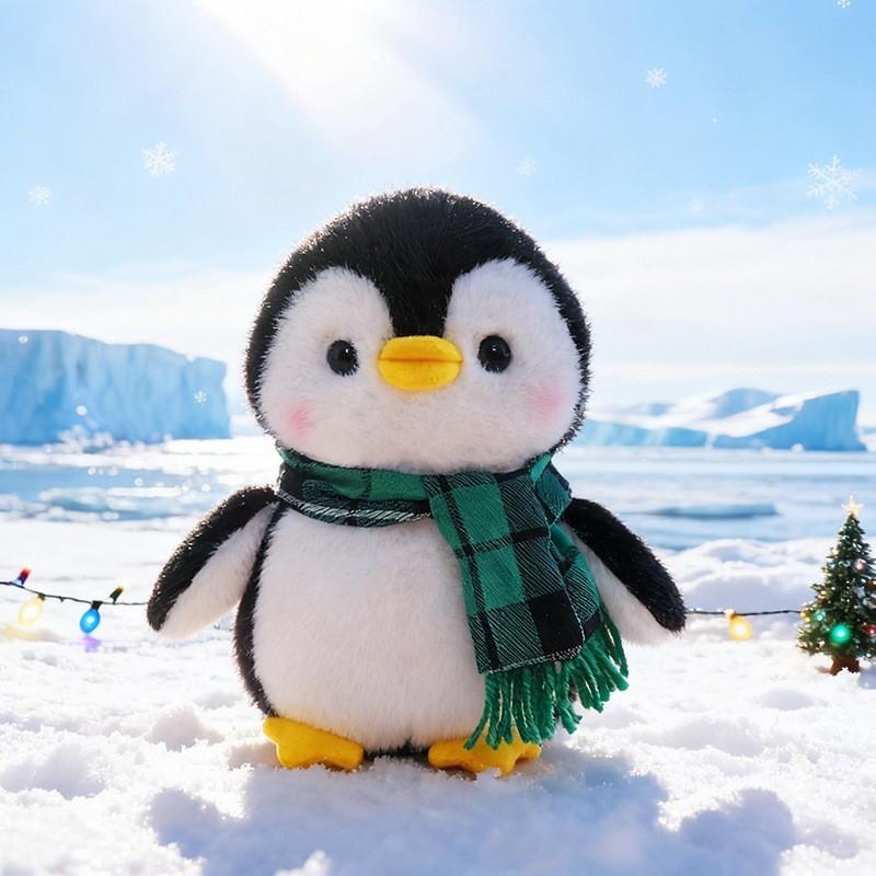 Weihnachten Pinguin Plüschtier Mit Pp-Baumwollfüllung Für Feiertagsgeschenke