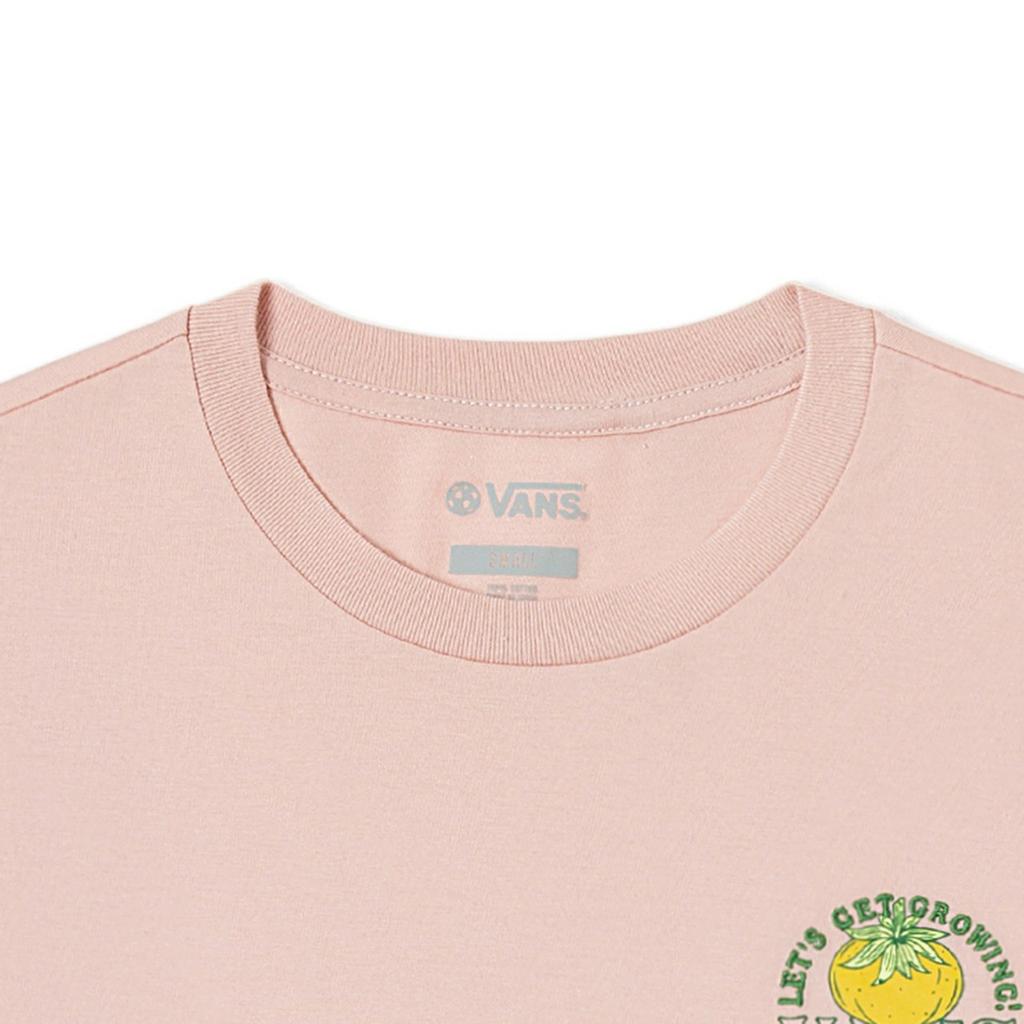 Vans Orange Print Crew Neck Long Sleeve T-Shirt Women Tops Smoke-Pink VN0007AMBQL