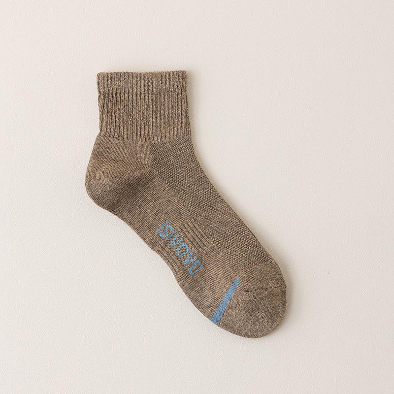 

Men s Spring and Summer Thin Leisure Solid Color Antibacterial Deodorant Sweat Absorbing Breathable Tube Socks 1 pair