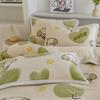 Double-Sided Thickened Milk Fleece Bed Four-Piece Set Of Fleece Lamb Fleece Children'S Quilt Cover Coral Fleece Bed Sheet To Keep Warm