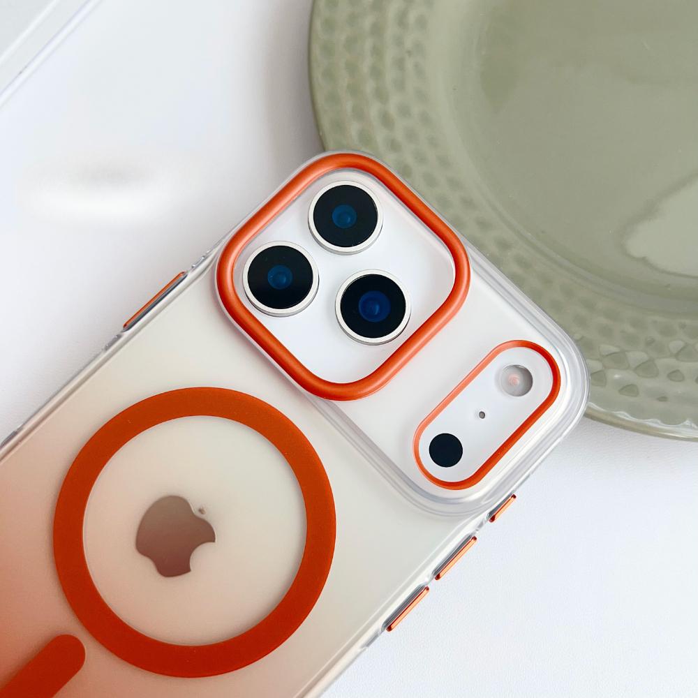 Premium Matte Clear For 17Air Magsafe Wireless Charge Case For iPhone 17 Pro Max Luxury Gradient Shockproof Magnetic Cover