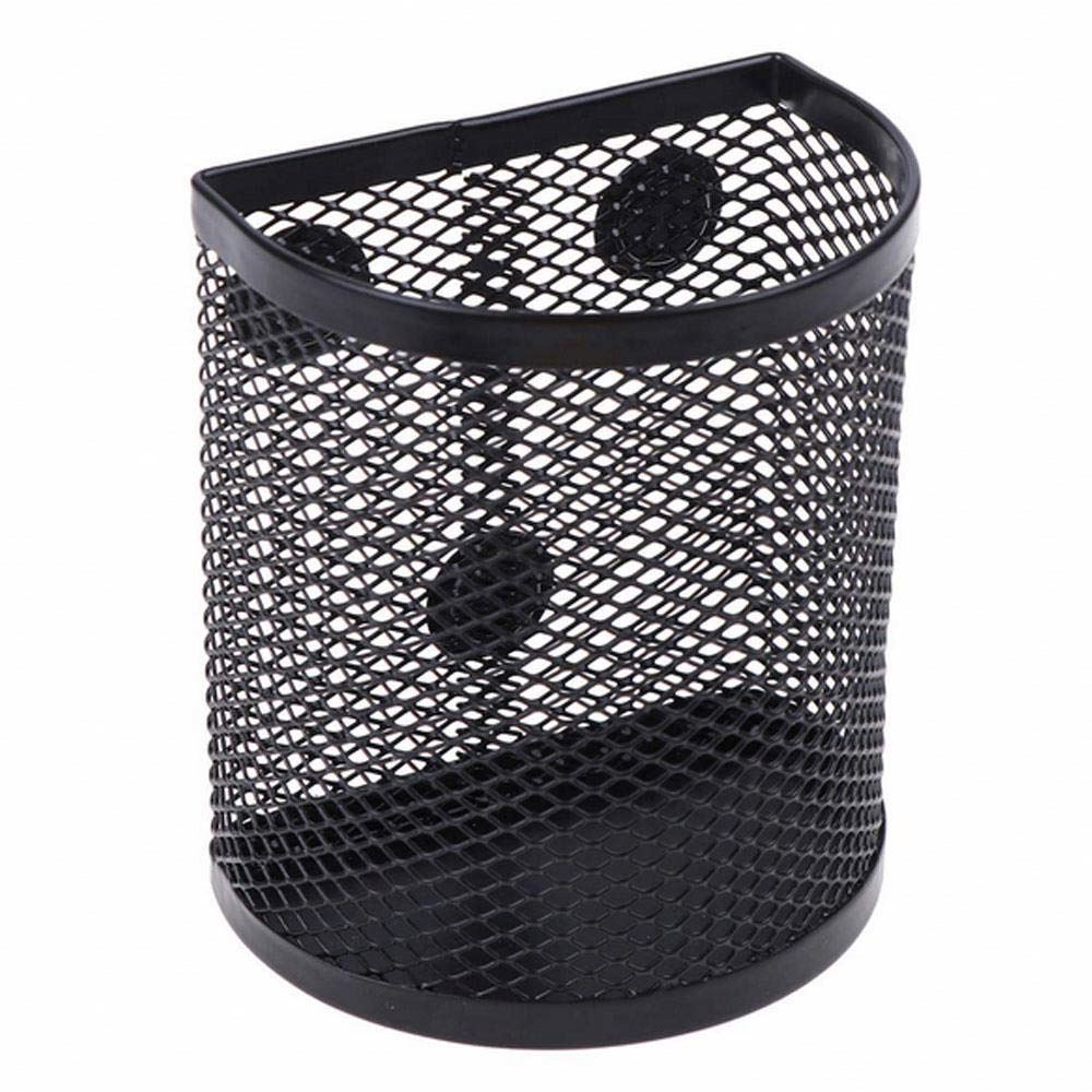 Magnetic Pencil Holder Half Circle Pen Holders Fridge Magnet Black