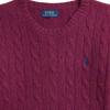Polo Ralph Lauren Fw24 Slim Fit Cable Knit Crew Neck Solid Color Sweater Men sweater Plum 211581065023-500