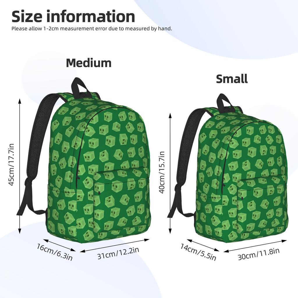Creepers Slime Pattern Texture Fashion Backpack with Pocket Student Hiking Daypack for Men Women Laptop Computer Shoulder Bag