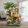 Forest Treehouse Building Blocks Set with LED, Creative Gift for Adults Teen 14+, Mini Brick