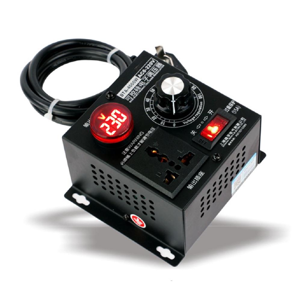 220V AC 4000W Control Controller Variable Voltage Regulator Motor Speed Fan