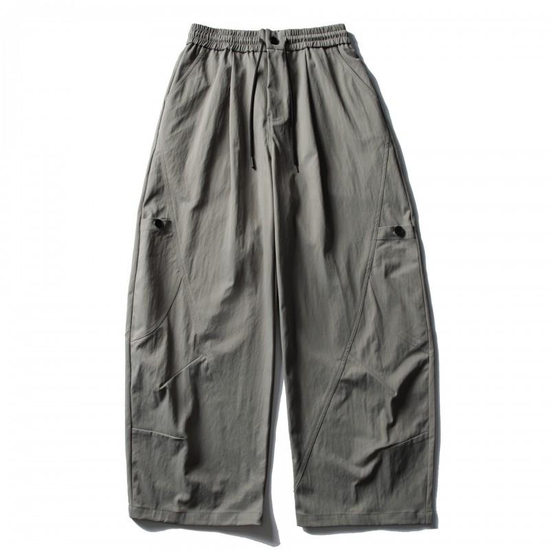 Unisex Relaxed Fit Cargo Pants With Pleated Detail Japanese Retro Style Lightweight Breathable Trousers Fall Outdoor