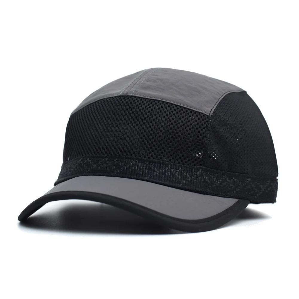 Short Brim Mesh Baseball Cap Retro UV Protection Cap Casual Sun Visor Cap Unisex